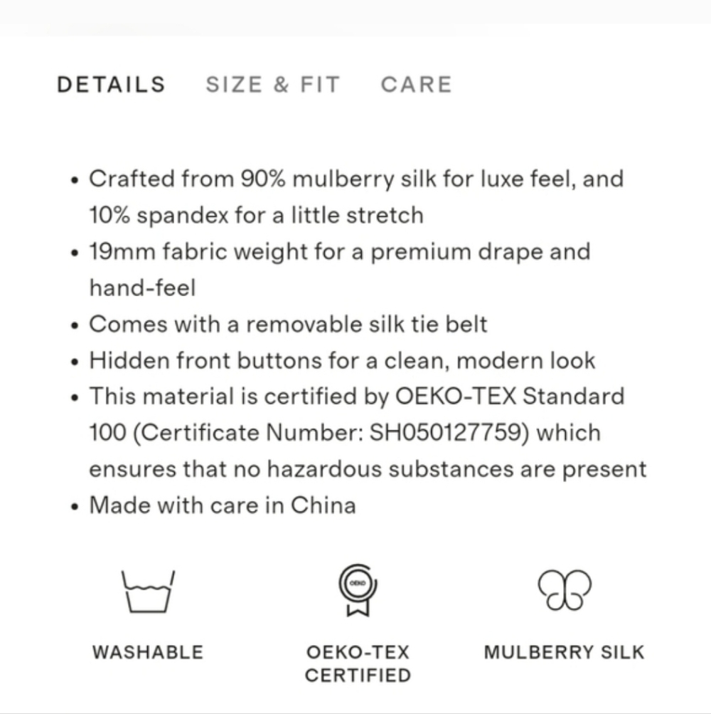 Quince Olive Green Washable Silk Shirt Dress - Picture 9 of 9